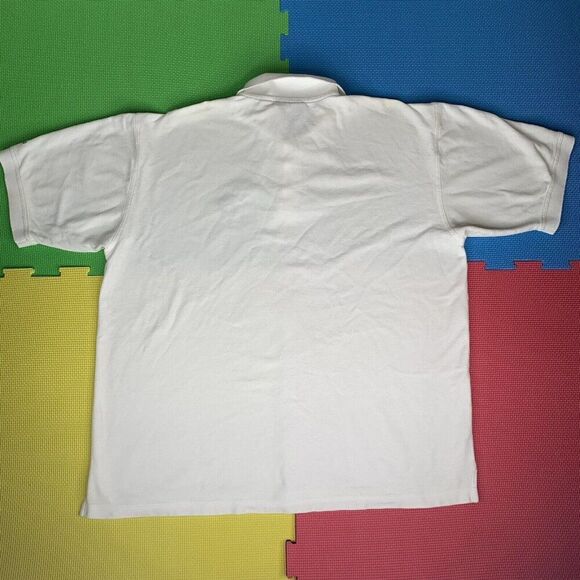 Master Collection Men’s Size XL 60's Two Ply Mercerized White Polo Shirt W/ Logo - Picture 2 of 15